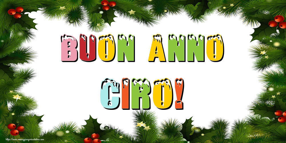 Cartoline di Buon Anno - Albero Di Natale & Palle Di Natale | Buon Anno Ciro!