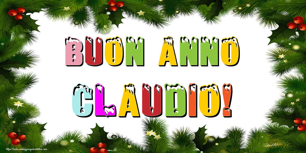  Cartoline di Buon Anno - Albero Di Natale & Palle Di Natale | Buon Anno Claudio!