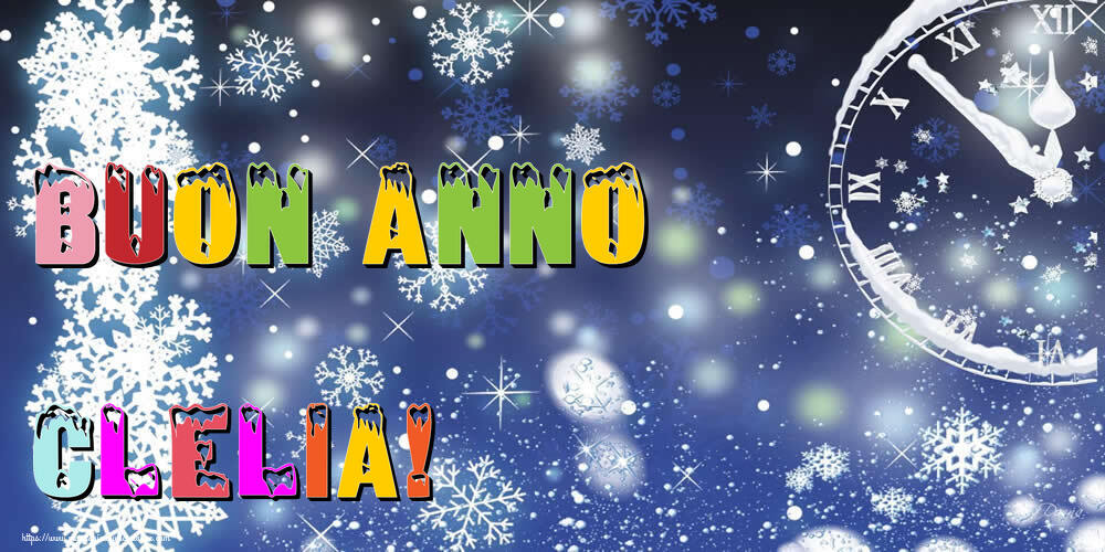 Cartoline di Buon Anno - Neve | Buon Anno Clelia!