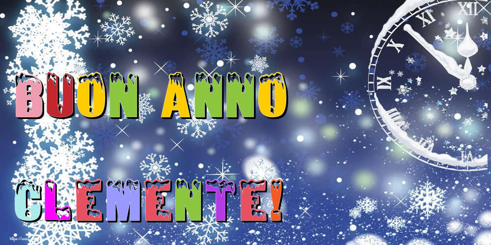 Cartoline di Buon Anno - Neve | Buon Anno Clemente!