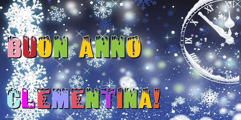 Cartoline di Buon Anno - Neve | Buon Anno Clementina!