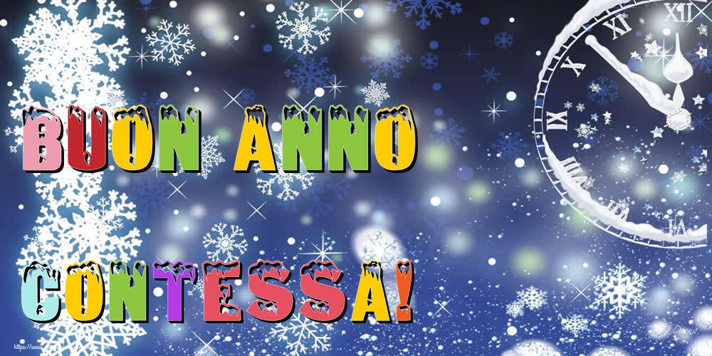 Cartoline di Buon Anno - Neve | Buon Anno Contessa!