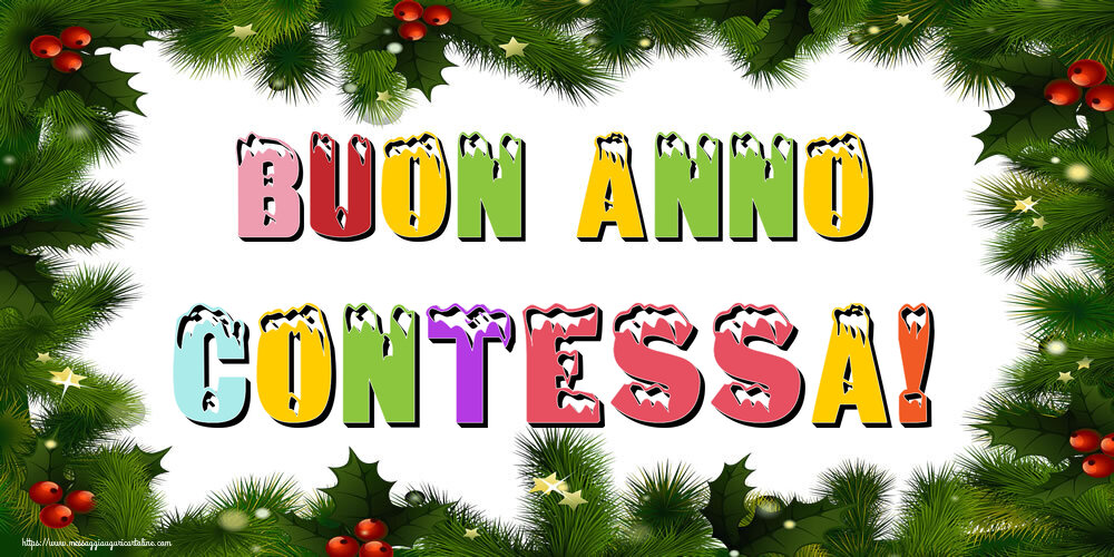 Cartoline di Buon Anno - Albero Di Natale & Palle Di Natale | Buon Anno Contessa!