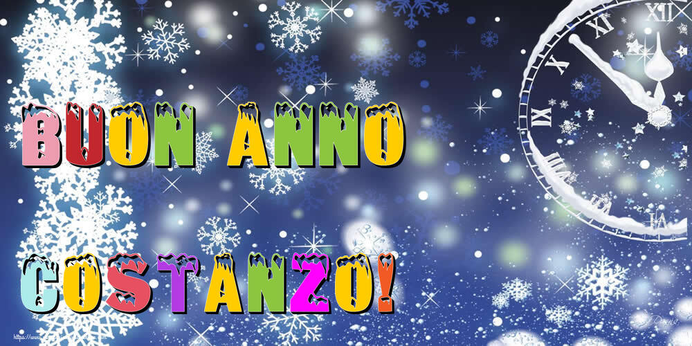 Cartoline di Buon Anno - Neve | Buon Anno Costanzo!