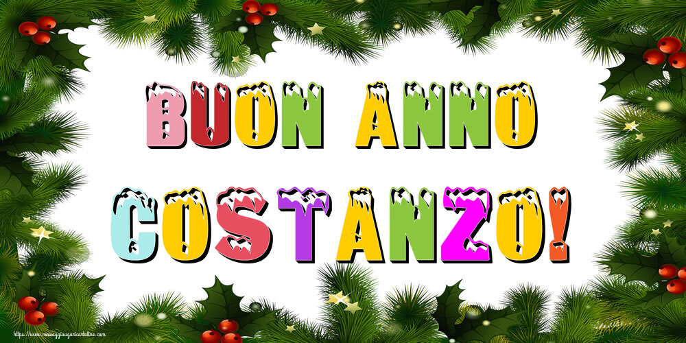 Cartoline di Buon Anno - Buon Anno Costanzo!