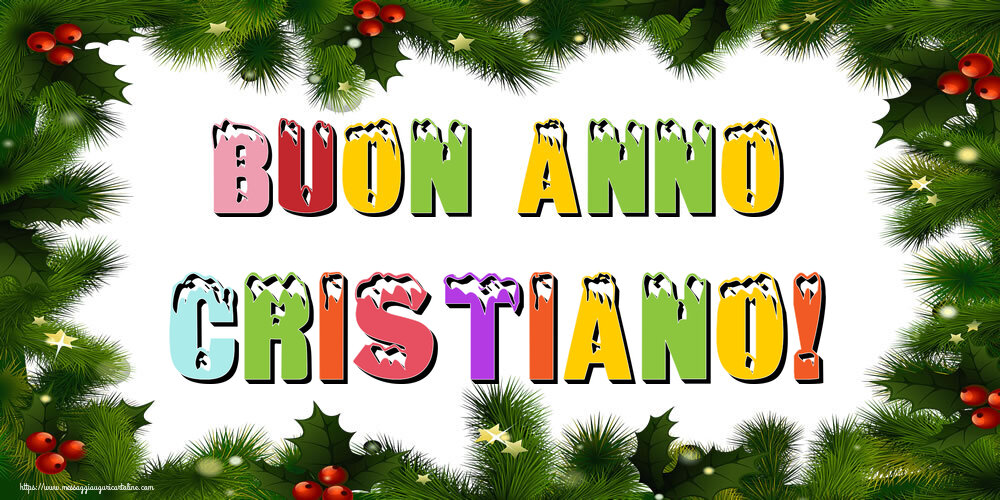 Cartoline di Buon Anno - Albero Di Natale & Palle Di Natale | Buon Anno Cristiano!