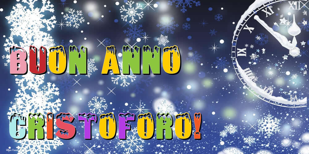 Cartoline di Buon Anno - Neve | Buon Anno Cristoforo!