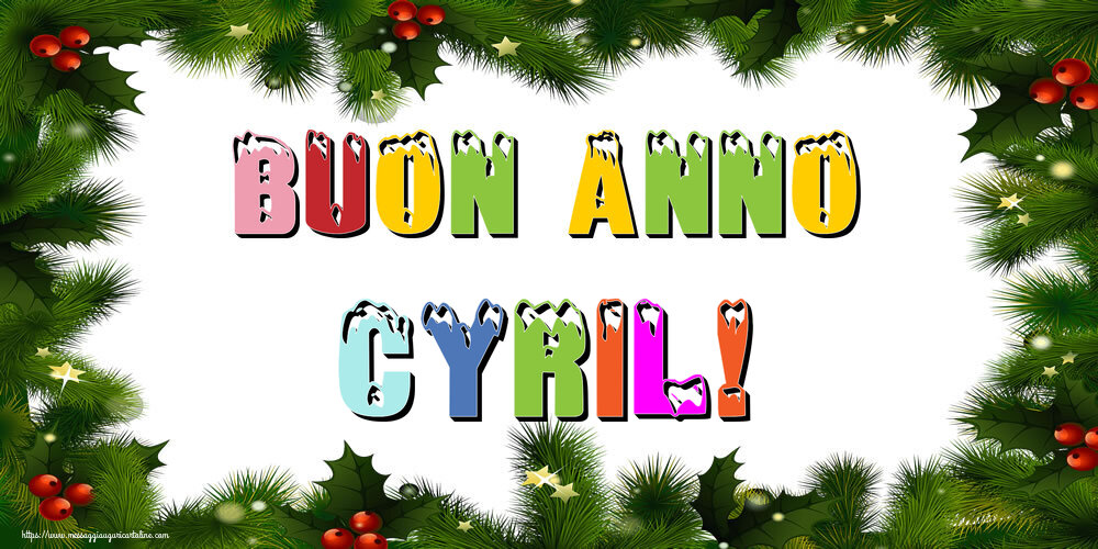Cartoline di Buon Anno - Buon Anno Cyril!