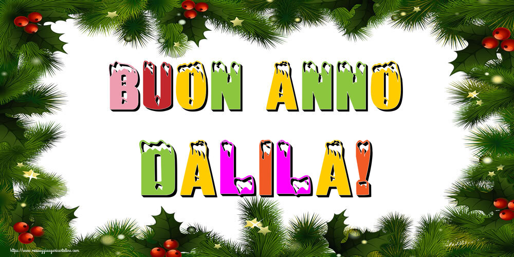 Cartoline di Buon Anno - Buon Anno Dalila!