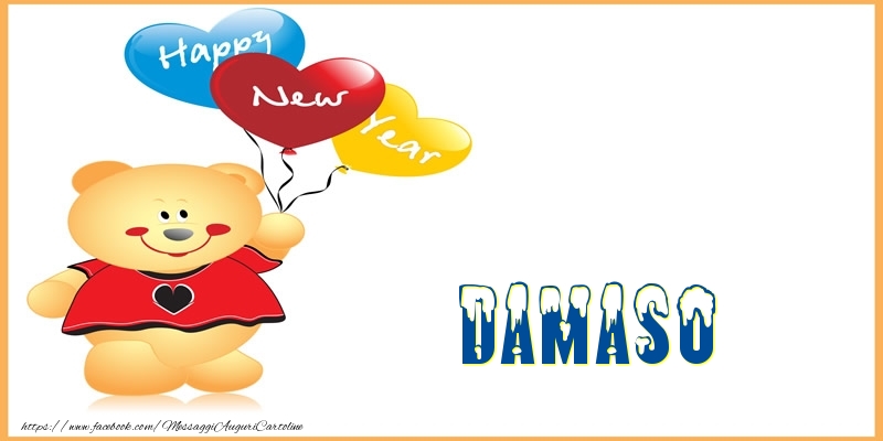 Cartoline di Buon Anno - Animali & Palloncini | Happy New Year Damaso!