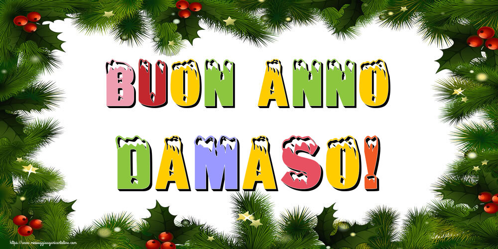 Cartoline di Buon Anno - Albero Di Natale & Palle Di Natale | Buon Anno Damaso!