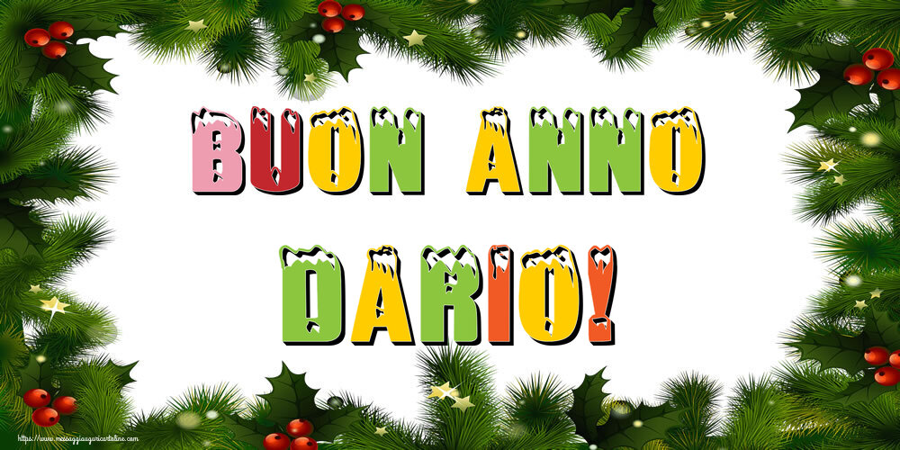 Cartoline di Buon Anno - Buon Anno Dario!