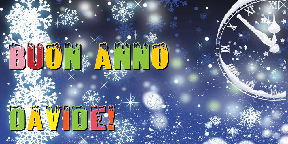 Cartoline di Buon Anno - Buon Anno Davide!