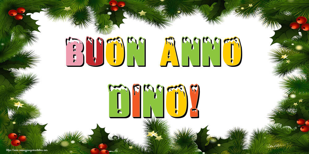 Cartoline di Buon Anno - Albero Di Natale & Palle Di Natale | Buon Anno Dino!