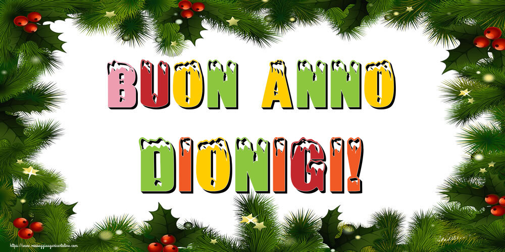 Cartoline di Buon Anno - Albero Di Natale & Palle Di Natale | Buon Anno Dionigi!