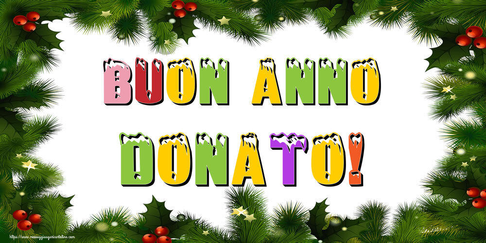Cartoline di Buon Anno - Buon Anno Donato!
