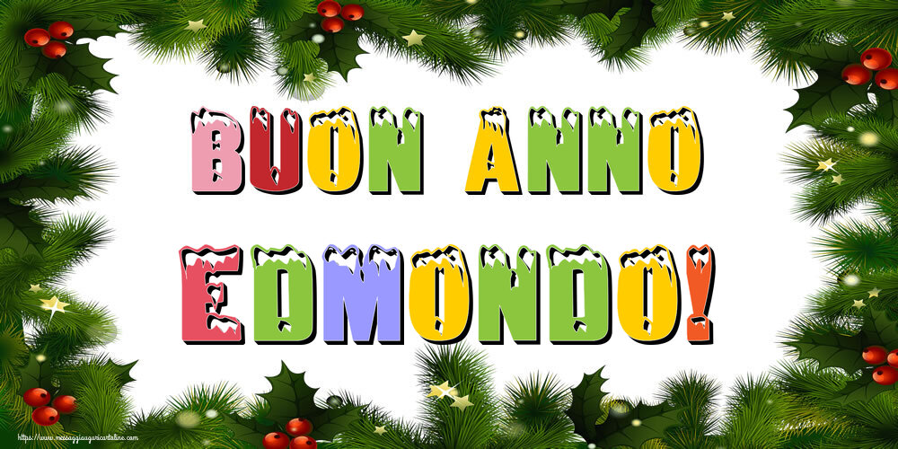 Cartoline di Buon Anno - Buon Anno Edmondo!