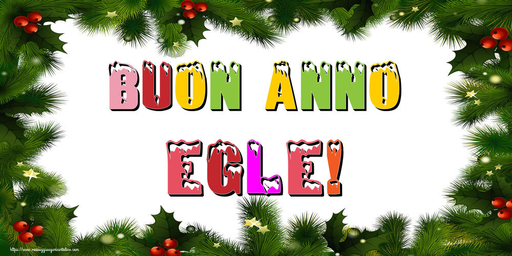 Cartoline di Buon Anno - Albero Di Natale & Palle Di Natale | Buon Anno Egle!