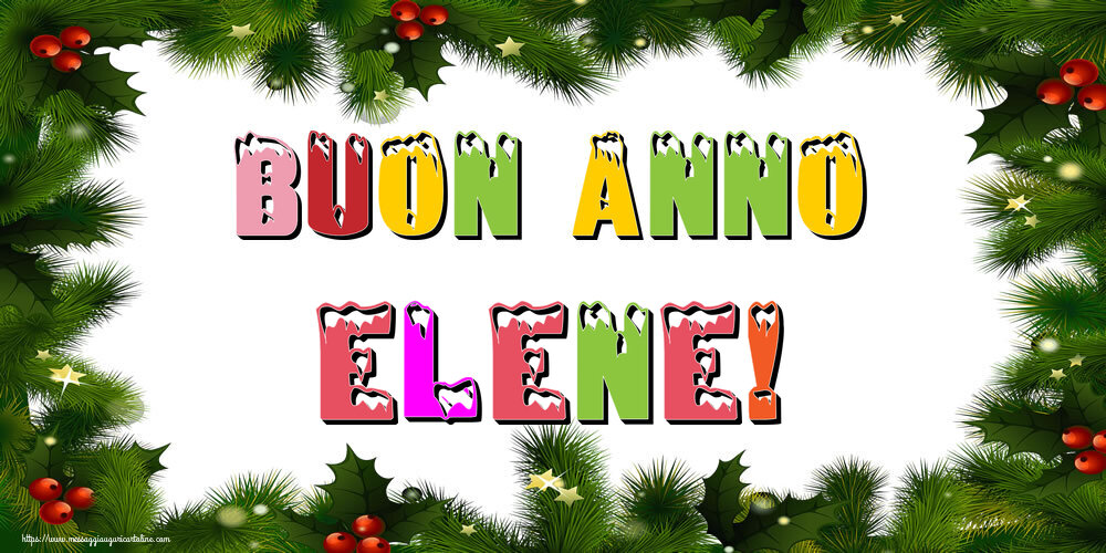 Cartoline di Buon Anno - Albero Di Natale & Palle Di Natale | Buon Anno Elene!