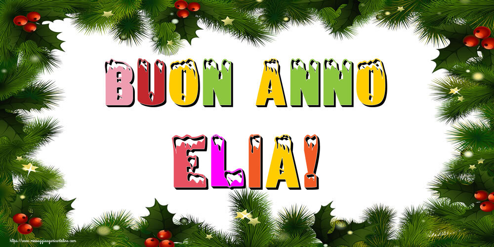 Cartoline di Buon Anno - Albero Di Natale & Palle Di Natale | Buon Anno Elia!