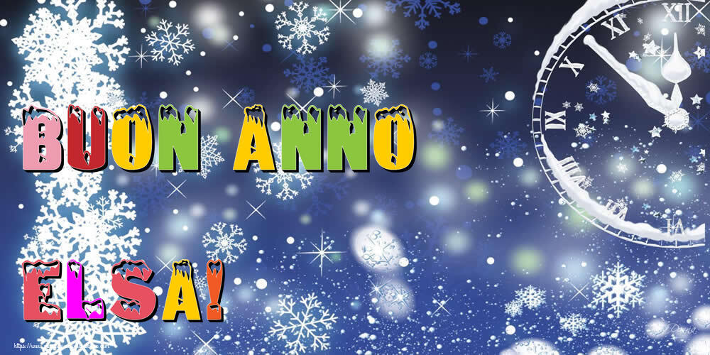 Cartoline di Buon Anno - Buon Anno Elsa!