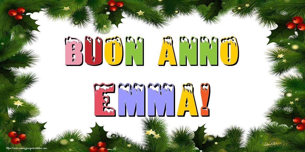 Cartoline di Buon Anno - Buon Anno Emma!