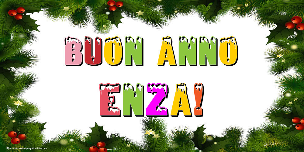 Cartoline di Buon Anno - Albero Di Natale & Palle Di Natale | Buon Anno Enza!