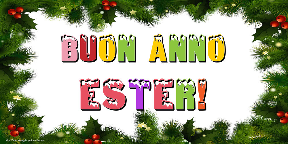Cartoline di Buon Anno - Albero Di Natale & Palle Di Natale | Buon Anno Ester!