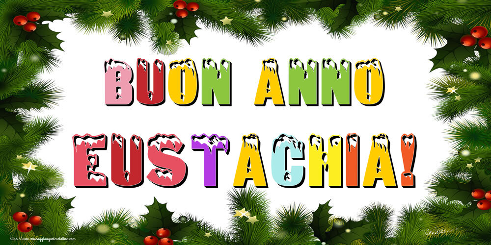 Cartoline di Buon Anno - Albero Di Natale & Palle Di Natale | Buon Anno Eustachia!