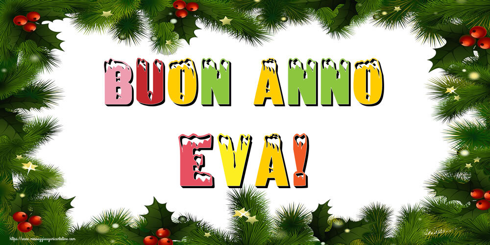 Cartoline di Buon Anno - Buon Anno Eva!