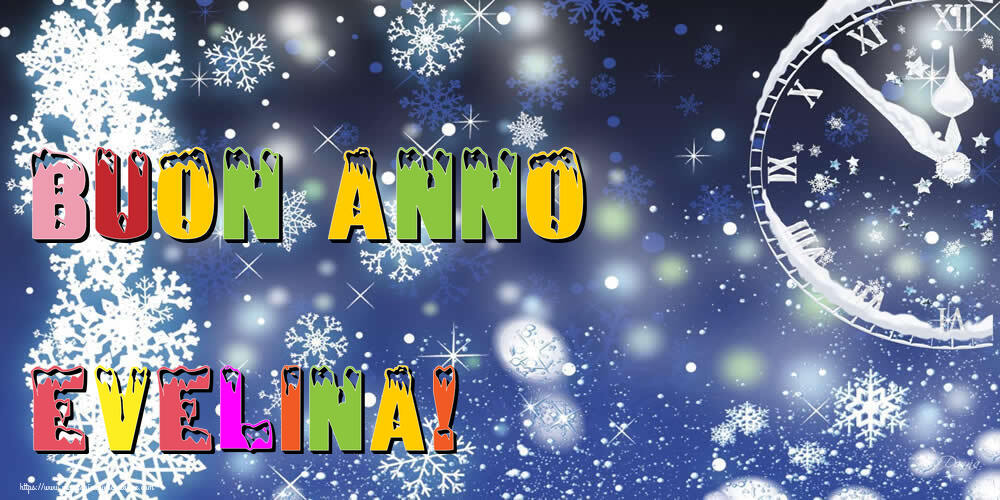 Cartoline di Buon Anno - Neve | Buon Anno Evelina!