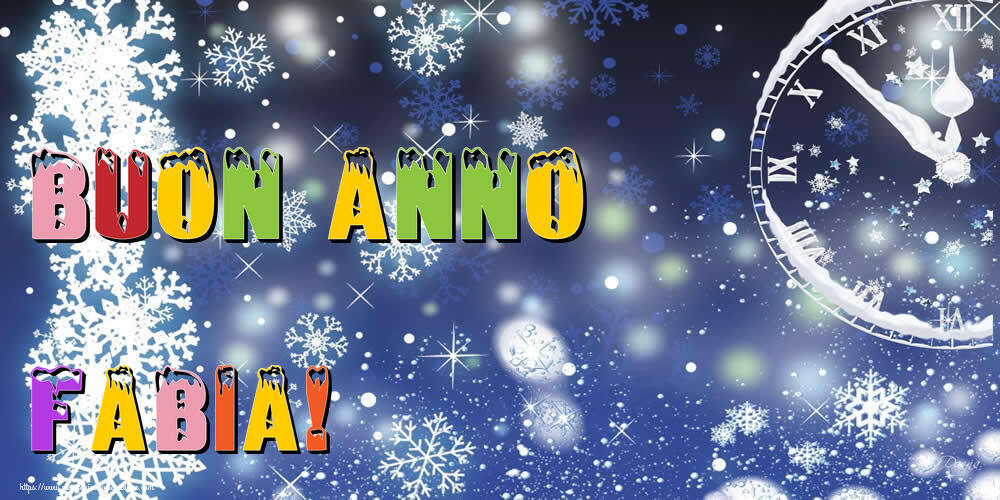 Cartoline di Buon Anno - Neve | Buon Anno Fabia!