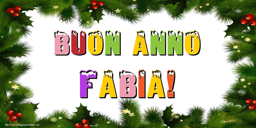 Cartoline di Buon Anno - Buon Anno Fabia!