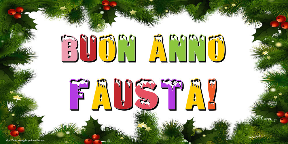 Cartoline di Buon Anno - Albero Di Natale & Palle Di Natale | Buon Anno Fausta!