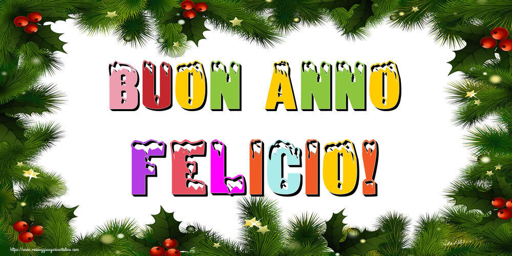 Cartoline di Buon Anno - Albero Di Natale & Palle Di Natale | Buon Anno Felicio!