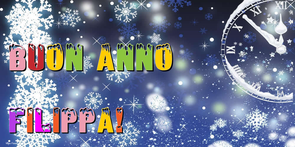 Cartoline di Buon Anno - Buon Anno Filippa!