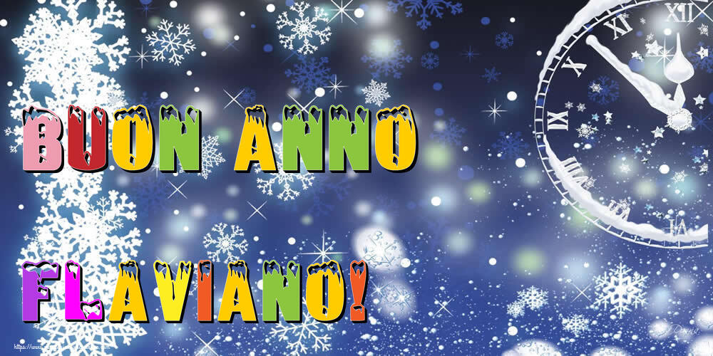 Cartoline di Buon Anno - Neve | Buon Anno Flaviano!
