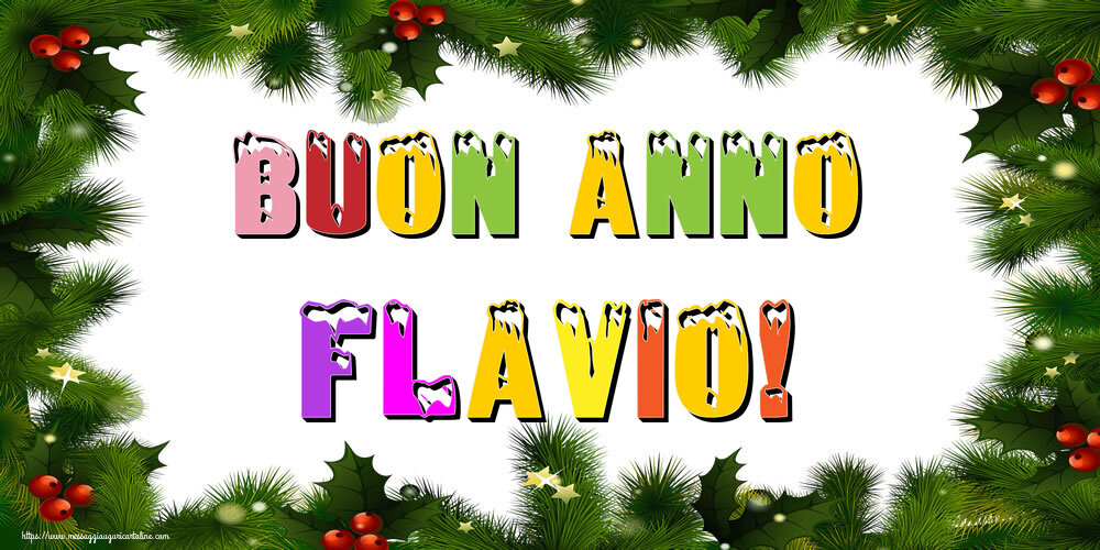  Cartoline di Buon Anno - Albero Di Natale & Palle Di Natale | Buon Anno Flavio!