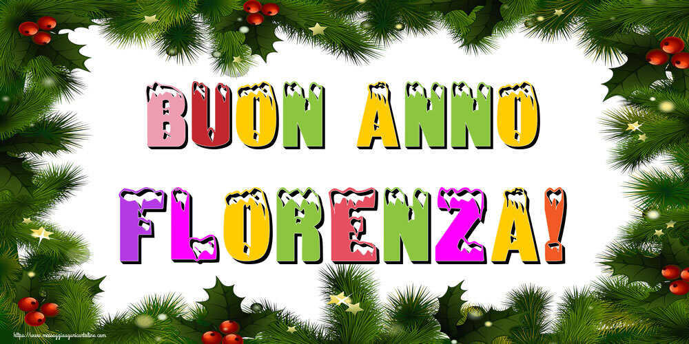 Cartoline di Buon Anno - Albero Di Natale & Palle Di Natale | Buon Anno Florenza!