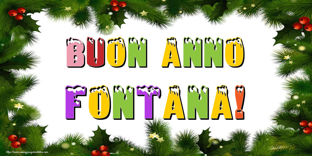 Cartoline di Buon Anno - Buon Anno Fontana!