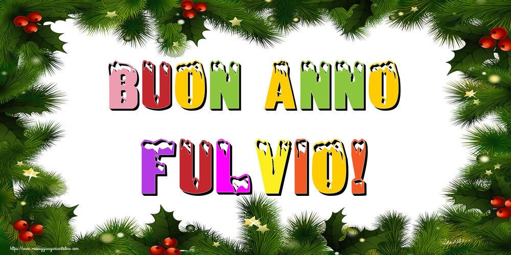 Cartoline di Buon Anno - Albero Di Natale & Palle Di Natale | Buon Anno Fulvio!