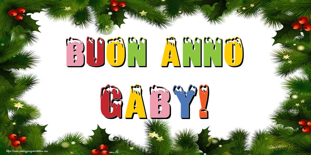 Cartoline di Buon Anno - Buon Anno Gaby!