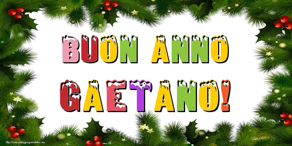 Cartoline di Buon Anno - Buon Anno Gaetano!