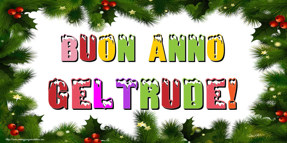 Cartoline di Buon Anno - Albero Di Natale & Palle Di Natale | Buon Anno Geltrude!