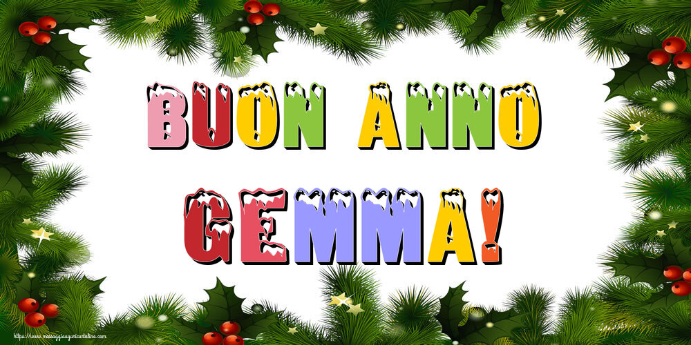 Cartoline di Buon Anno - Buon Anno Gemma!