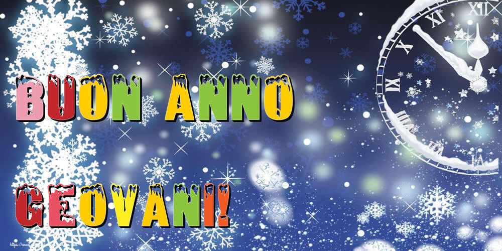 Cartoline di Buon Anno - Buon Anno Geovani!