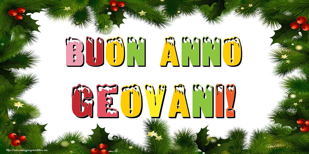 Cartoline di Buon Anno - Buon Anno Geovani!