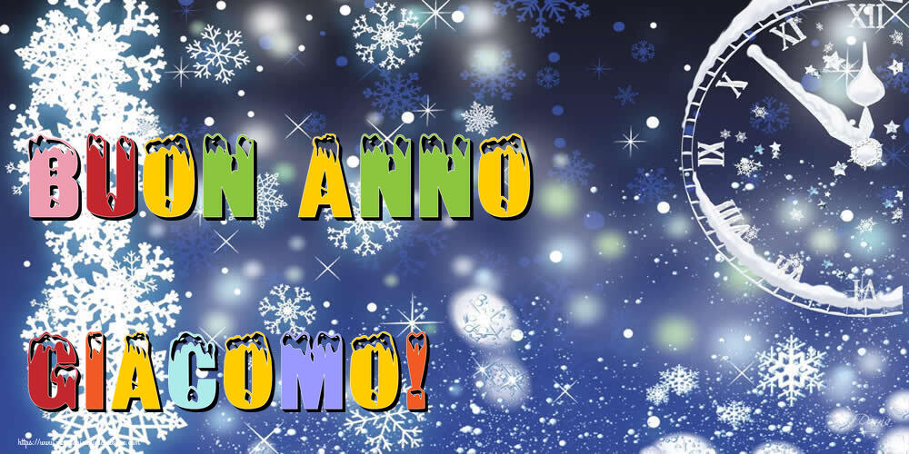 Cartoline di Buon Anno - Neve | Buon Anno Giacomo!