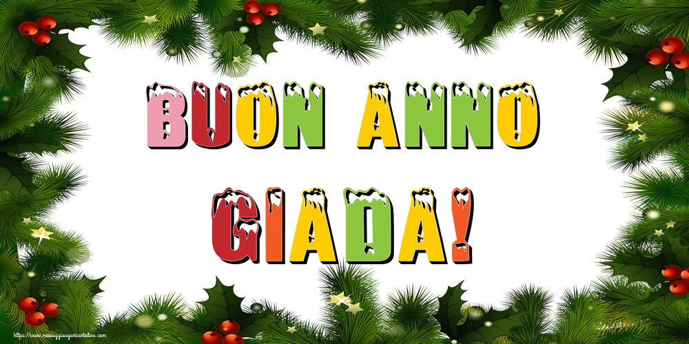 Cartoline di Buon Anno - Buon Anno Giada!