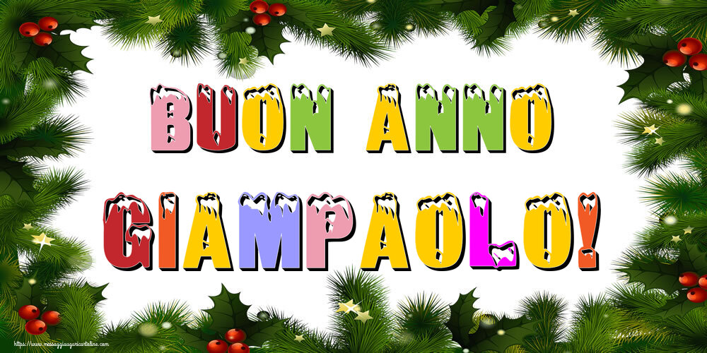 Cartoline di Buon Anno - Albero Di Natale & Palle Di Natale | Buon Anno Giampaolo!